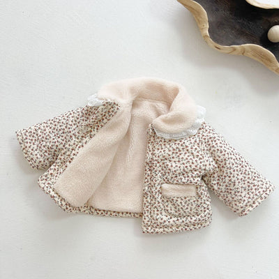 Chaqueta Acolchada Floral de Algodón con Forro de Terciopelo para Niña - Image 20