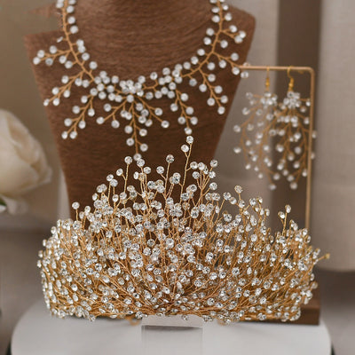Corona Nupcial de Cristal Hecha a Mano - Tiara Exquisita para Novia - Image 4