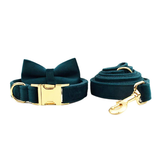 Collar de Mascota en Terciopelo con Cuerda de Tracción - Image 5