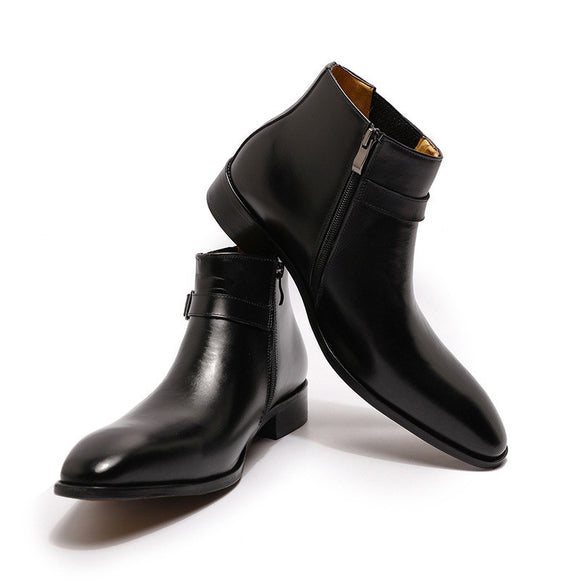 Botas de Cuero Retro Talla Grande para Hombre