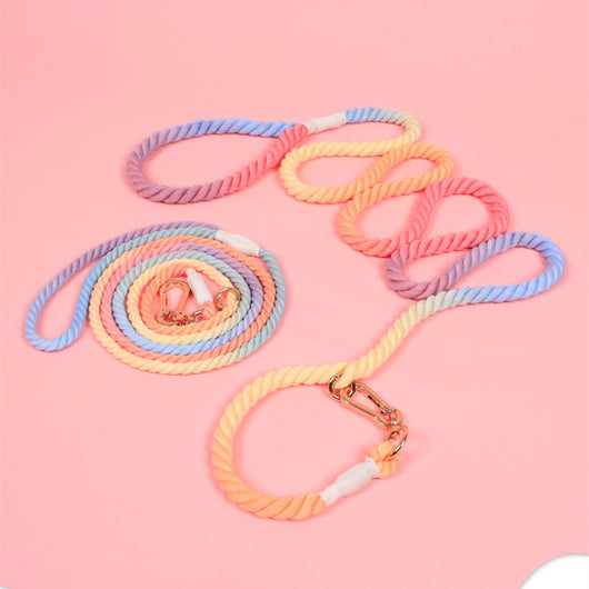 Cuerda de Tracción Arcoíris para Perros Resistente e Implosión Ajustable - Image 5