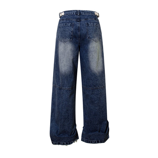 Jeans Rectos de Cintura Alta con Pliegues Amplios - Image 10
