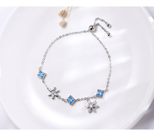 Pulsera Copo de Nieve Mujer Plata 925 con Diamantes - Image 2