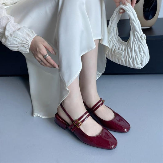 Sandalias Tipo Mocasín con Hebilla y Punta Cuadrada para Mujer - Image 3