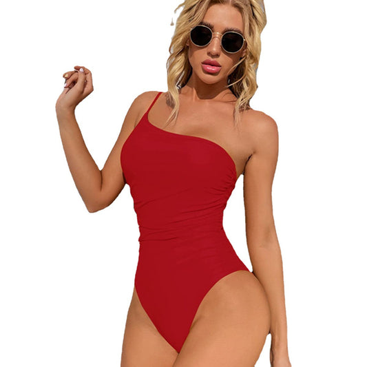 Traje de Baño de Una Pieza Asimétrico para Mujer - Image 2