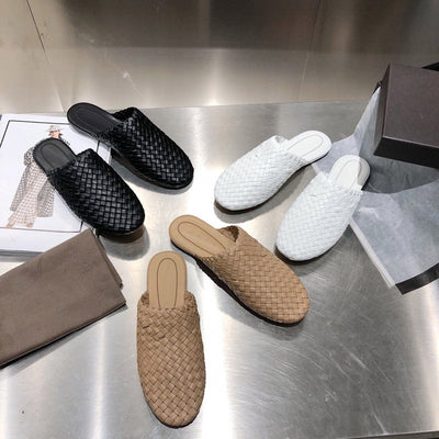 Pantuflas Tejidas de Lana de Oveja con Puntera Reforzada