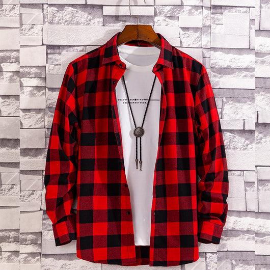 Camisa Casual de Cuadros para Hombre Manga Larga - Image 12