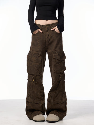 Pantalones Cargo Retro Camuflaje para Mujer - Image 3