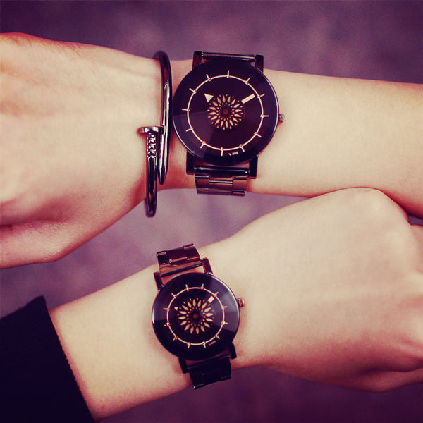 Reloj de Pareja Minimalista Negro y Blanco - Diseño Moderno Unisex