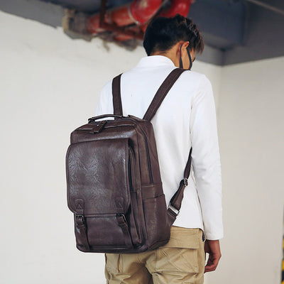 Mochila de Cuero PU Grande para Hombre - Image 6