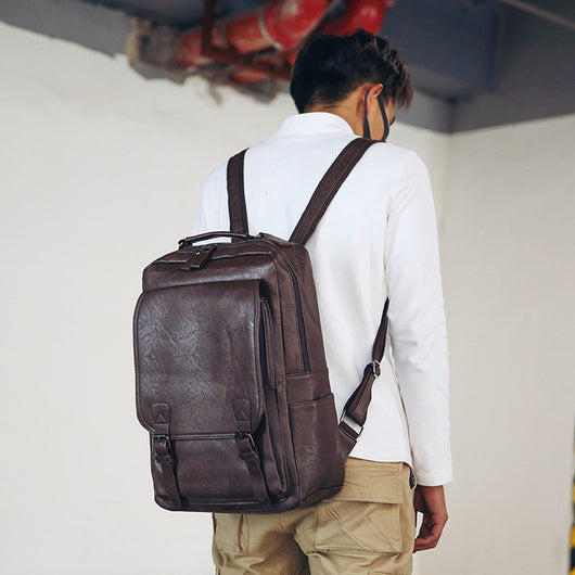 Mochila de Cuero PU Grande para Hombre - Image 6