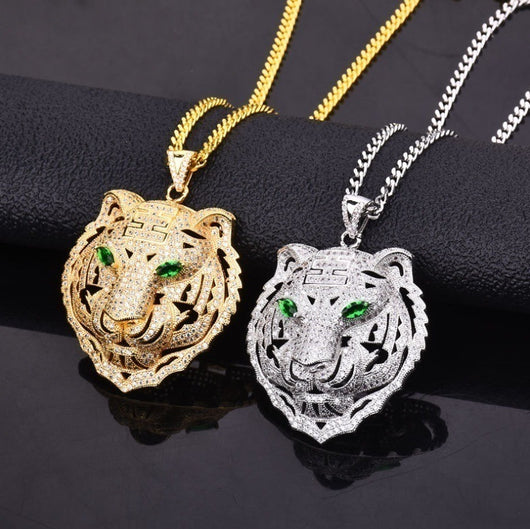 Dije Cabeza de Tigre en Diamante Completo - Image 2