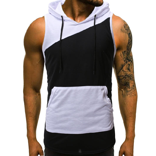 Chaleco Deportivo sin Mangas con Capucha y Combinación de Colores para Verano - Image 7