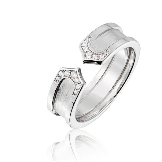 Anillo de Pareja con Letra C - Diseño Minimalista para Hombre y Mujer - Image 2