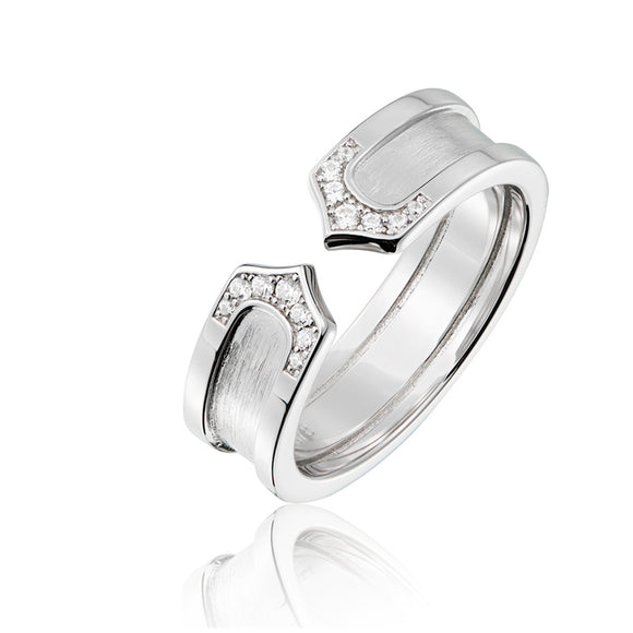 Anillo de Pareja con Letra C - Diseño Minimalista para Hombre y Mujer