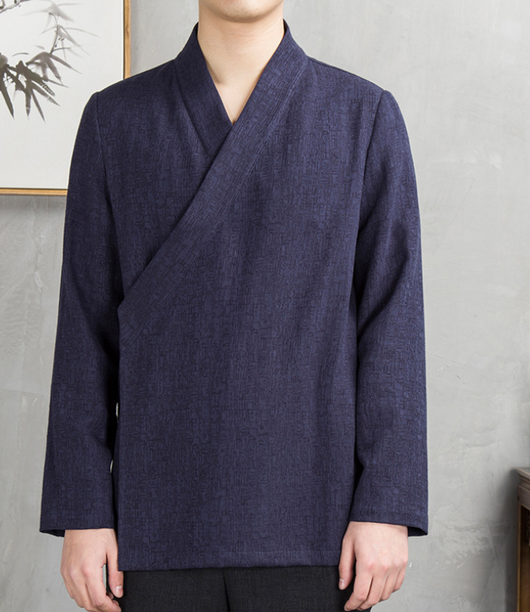 Camisa Tang Hanfu Tradicional - Lino Algodón para Hombre Estilo Retro Chino - Image 4