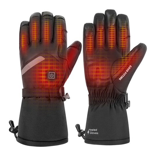 Guantes Térmicos Eléctricos de Piel de Oveja con Pantalla Táctil para Motocicleta - Image 3