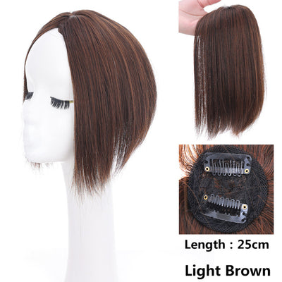 Peluca Mujer Cabello Liso Raya Central con Flequillo Lateral - Sistema de Dos Clips - Image 9
