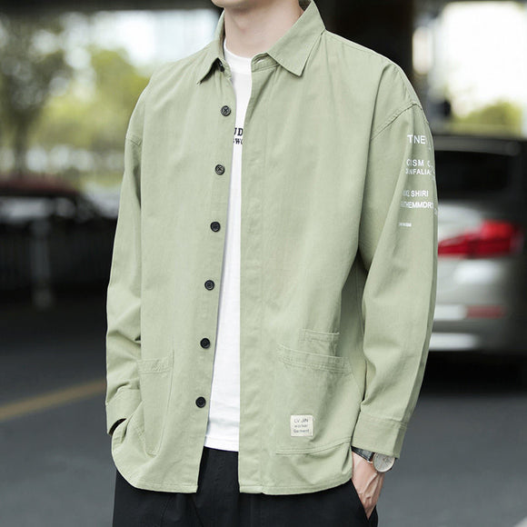 Blazer Masculino Casual Solto Estilo Hong Kong Impermeável Sem Necessidade de Passar a Ferro