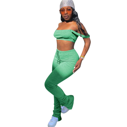 Conjunto Casual Plisado de Dos Piezas con Abertura - Image 11