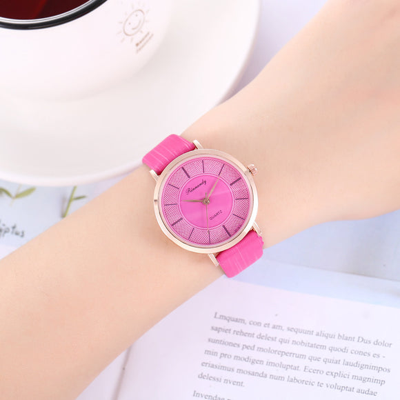Reloj de Pulsera Cuarzo para Mujer con Correa de Cuero