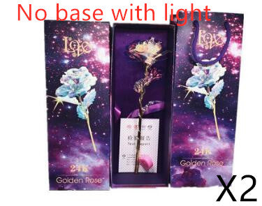 Conjunto de Rosas Doradas Luminosas 24K - Image 26