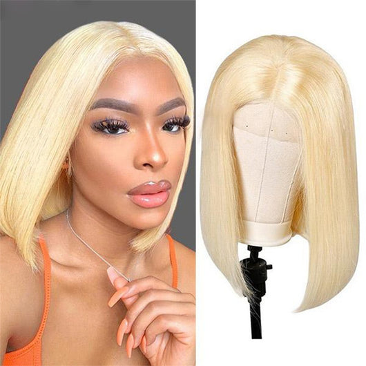 Peluca Bob Corta Estilo Europeo y Americano con Encaje Frontal de Fibra Sintética - Image 16
