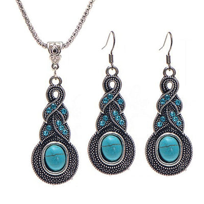 Conjunto de Collar y Aretes Turquesa - Image 2