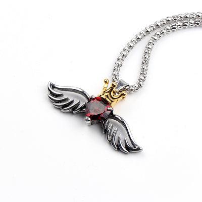 Collar Colgante Araña Viuda Negra Gótico Punk Vintage para Hombre con Cristal Rojo Grande - Image 5