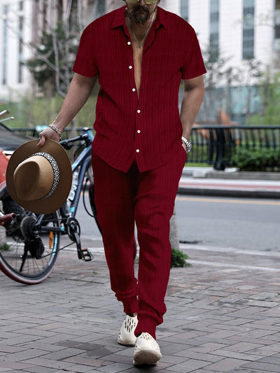 Conjunto de Playa Hombre: Camisa Suelta y Pantalón Corto - Image 10