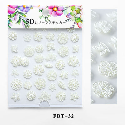 Calcomanías de Uñas con Relieve Serie Flores - Image 24
