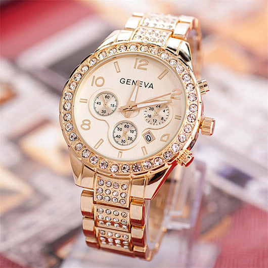 Reloj de Diamante Geneva para Mujer - Elegancia Empresarial y Casual - Image 2