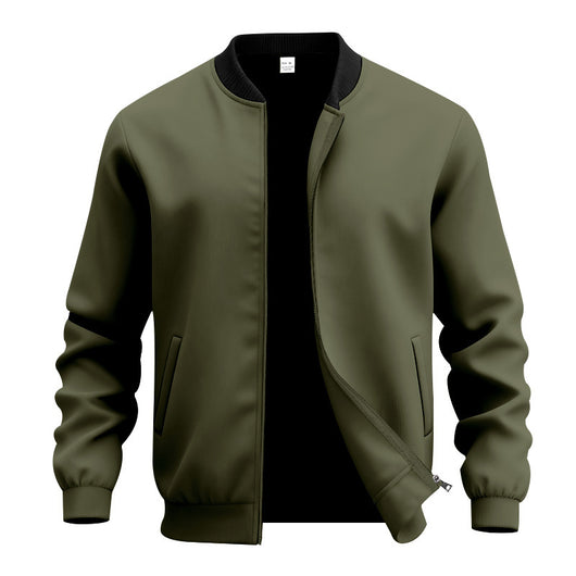 Chamarra Minimalista Americana Retro con Cierre y Cuello de Pie - Image 19