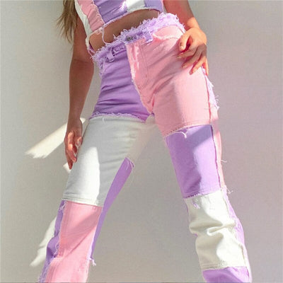 Jeans Slim Ajustados de Talle Alto con Contraste Moderno - Image 19