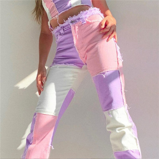 Jeans Slim Ajustados de Talle Alto con Contraste Moderno - Image 19