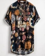 Camisa Slim Hombre con Contraste de Color e Impresión Gráfica - Image 9