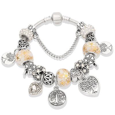 Pulsera de flores con hojas pintadas - Image 24