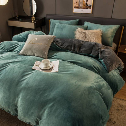 Juego de Cama Matrimonial Premium Franela Gruesa con Volante - Image 35