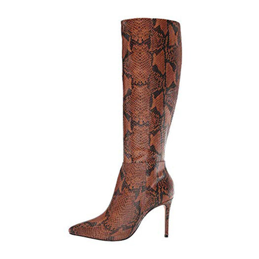 Botas Hasta la Rodilla con Estampado de Serpiente y Cierre Lateral - Image 6