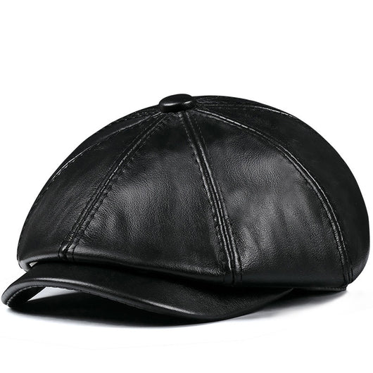 Boina Vintage de Cuero Octagonal para Hombre - Image 2