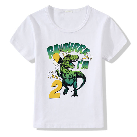 Playera de Cumpleaños Números 1-9 para Niños