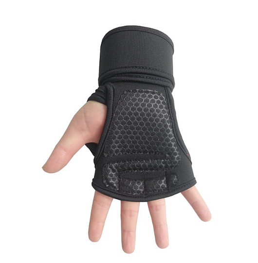 Guantes de Levantamiento de Pesas Antideslizantes de Medio Dedo - Image 4