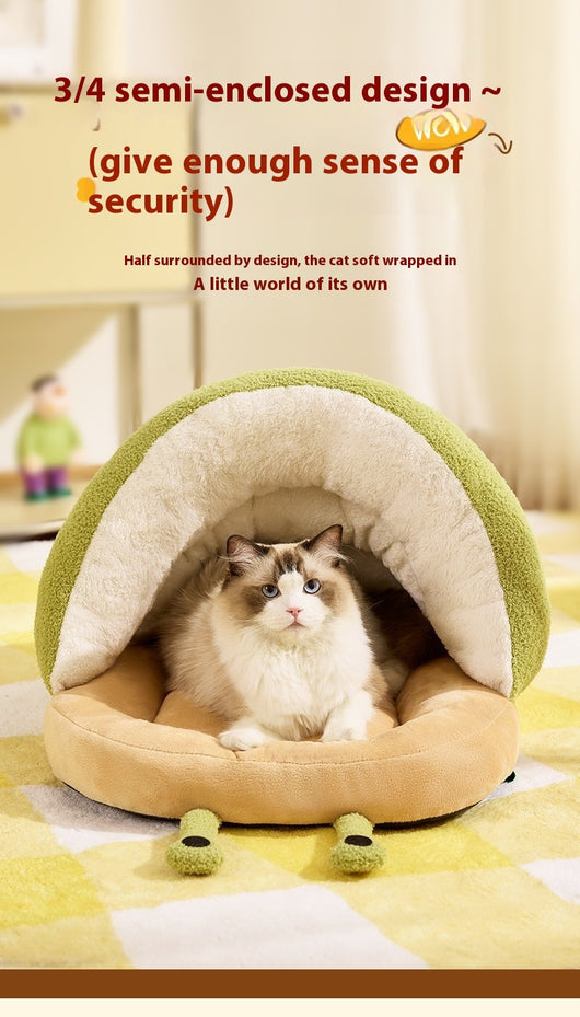 Cama Térmica Semicerrada para Gatos - Nido Acogedor tipo Caracol - Image 12