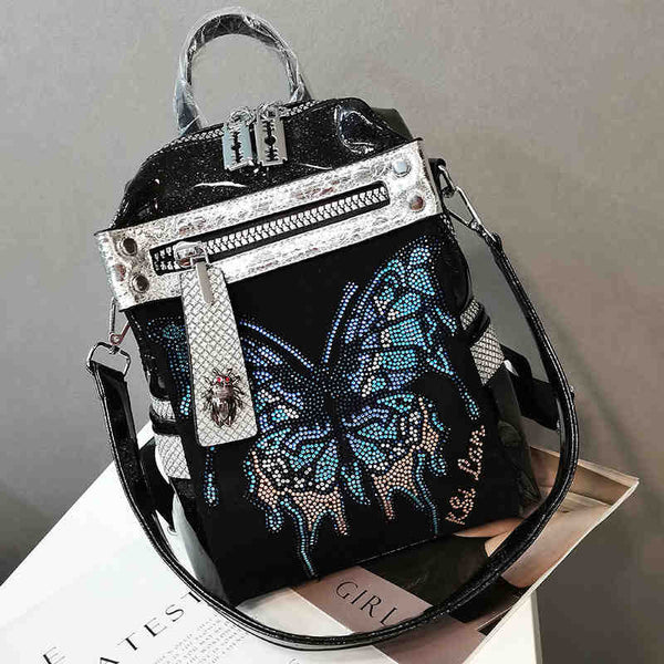 Bolso de Hombro Mariposa con Detalles de Cristal Brillante - Image 4