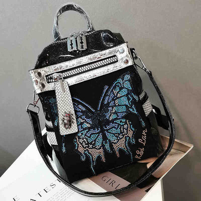 Bolso de Hombro Mariposa con Detalles de Cristal Brillante - Image 4
