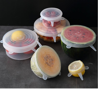Set de 6 Tapas de Silicona Reutilizables para Recipientes - Conserva Fresco tu Comida