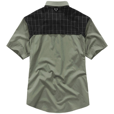 Camisa Suelta de Dos Capas Manga Corta para Hombre - Image 2