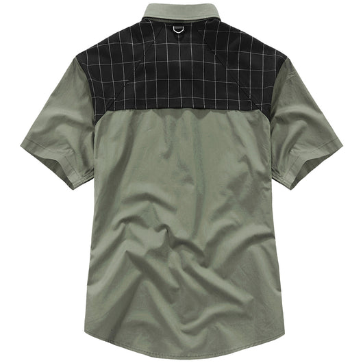 Camisa Suelta de Dos Capas Manga Corta para Hombre - Image 2
