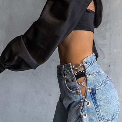 Jeans de Cintura Alta Efecto Lavado - Image 14