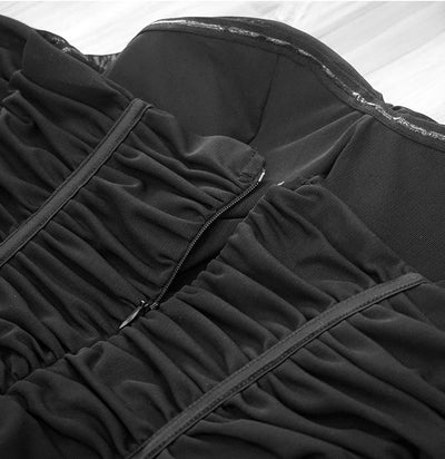 Vestido Plisado con Cinturón de Cadera y Protector de Pecho - Image 13